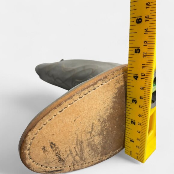 Acme Vintage Gray Leather Western Cowboy Work Boots Men's 12 - Picture 13 of 13